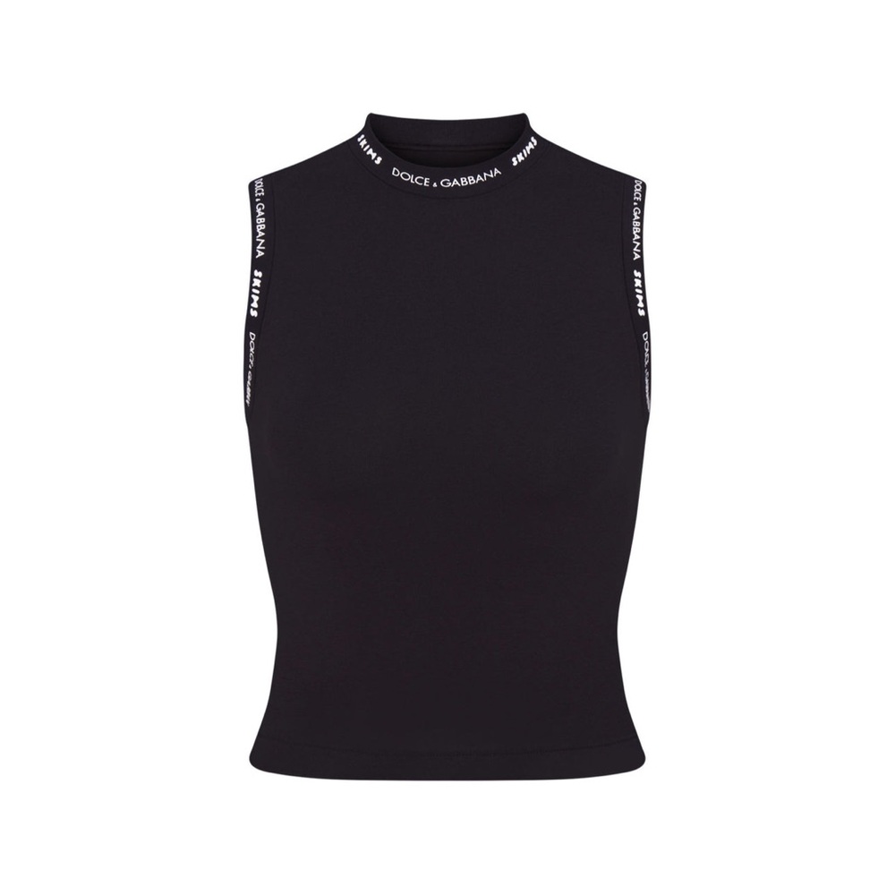 Dolce&Gabbana X Skims COTTON JERSEY MOCK NECK TANK small